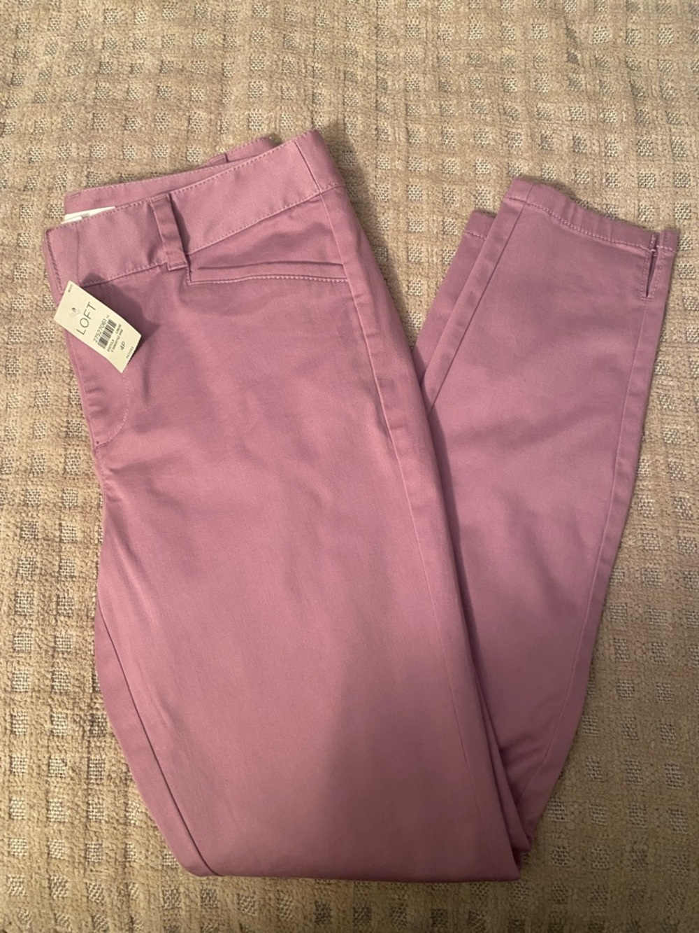 LOFT Slim Ankle Pants in Mauve Pink